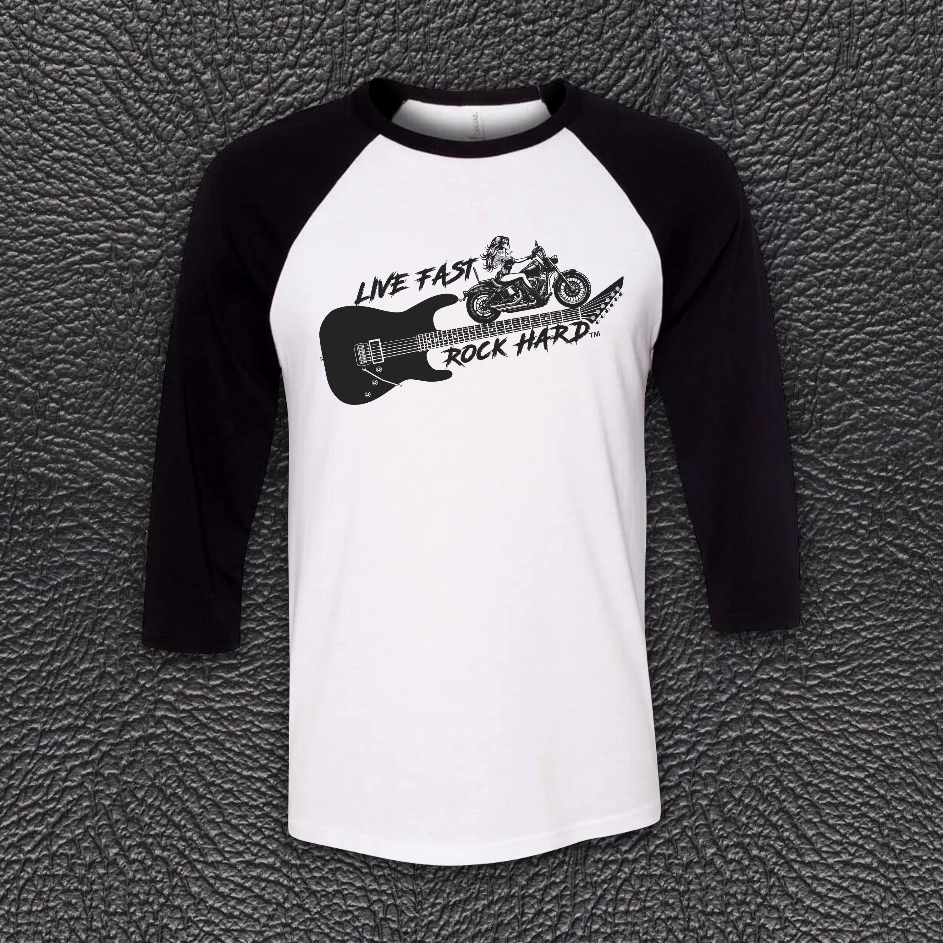 Adult 3/4 sleeve Raglan style Logo T-shirt – LIVE FAST