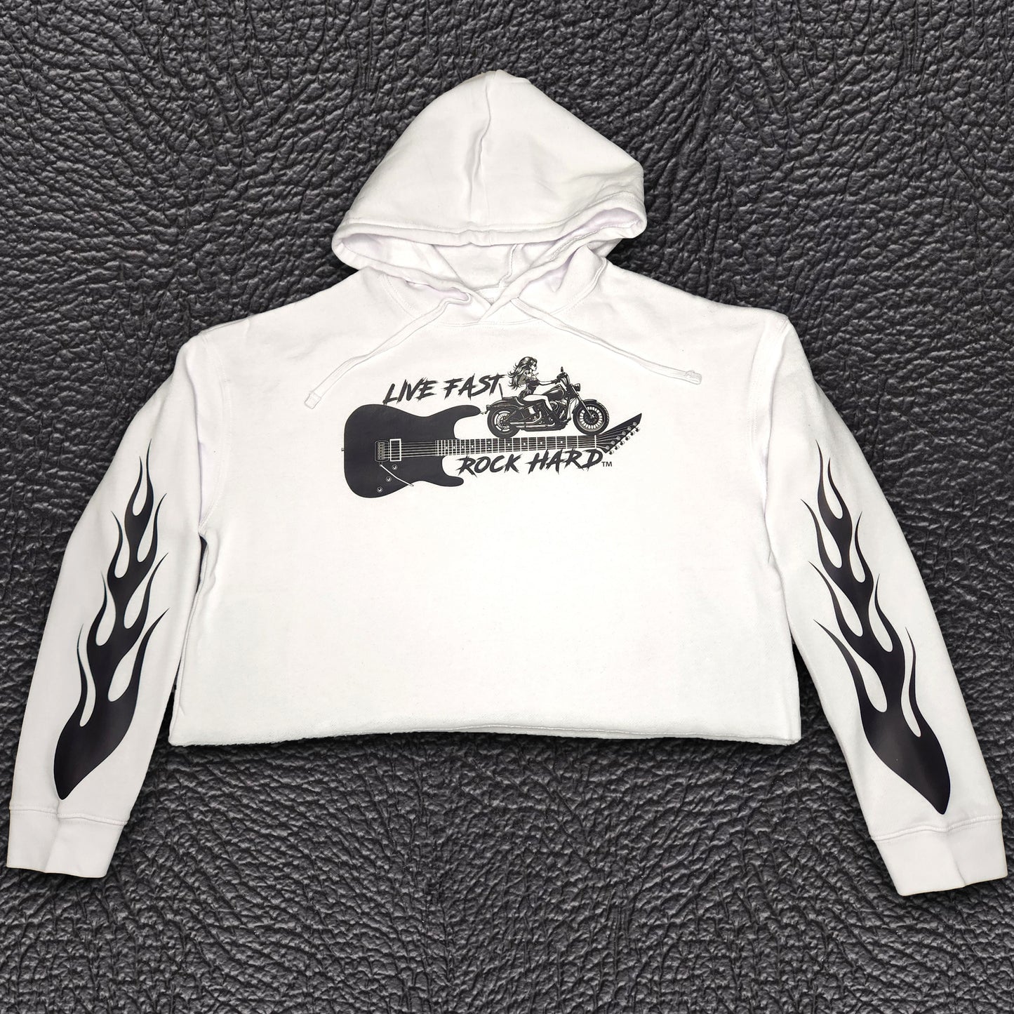 Ladies' lightweight cropped hooded sweatshirt!