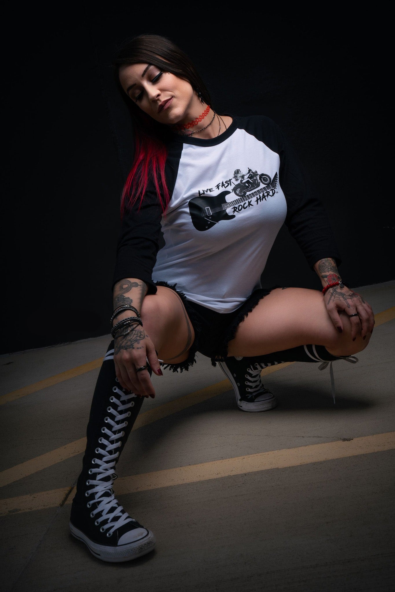 Unisex Double-sided Raglan style Logo T-shirt