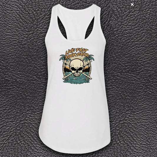 Ladies' fitted racerback tank top - Summer edition