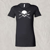 Ladies slim fit short sleeve LF-RH skull T-shirt