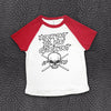 Ladies' short sleeve cropped raglan style ROCK OUT T-shirt