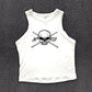 Ladies' LF-RH skull cropped muscle tank top