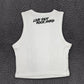 Ladies' LF-RH skull cropped muscle tank top